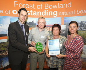 Receiving our Green Tourism Business Gold Award 
